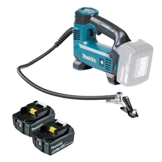Makita 18V LXT Cordless Inflator Combo – Includes Dual 5.0Ah Li-Ion Batteries & Charger