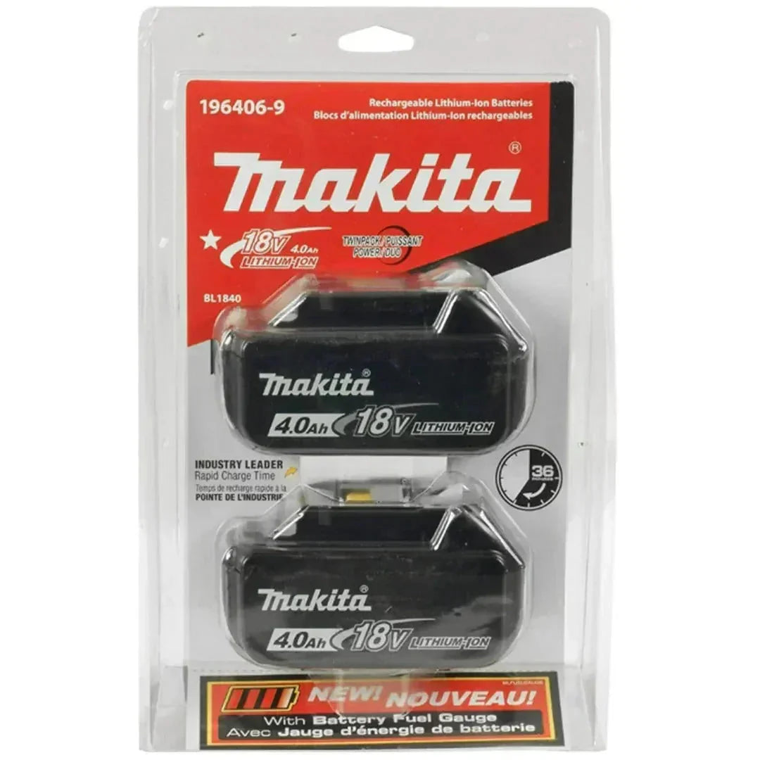 Makita 18V LXT 4.0Ah Lithium-Ion Battery Twin Pack – Longer Runtime for LXT Tools
