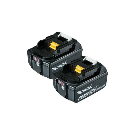 Makita BL1850B 18V LXT 5.0Ah Lithium-Ion Battery Twin Pack | Long Runtime & Fast Charging